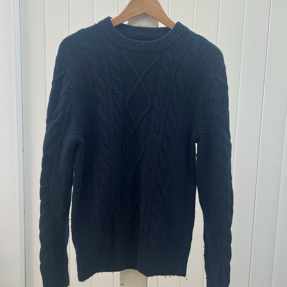 2 Abercrombie & Fitch Blue and Grey Crewneck Sweaters